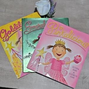 Pinkalicious, Emeraldalicious, Goldilicious Hardcover Book Set By Victoria Kann